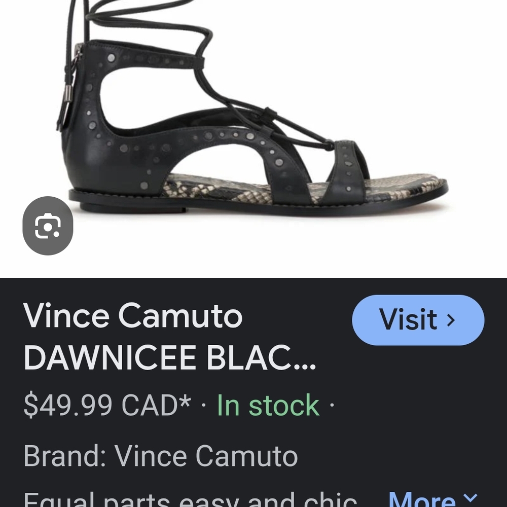 Vince Camuto Black Gladiator Sandals Sleek and Versatile